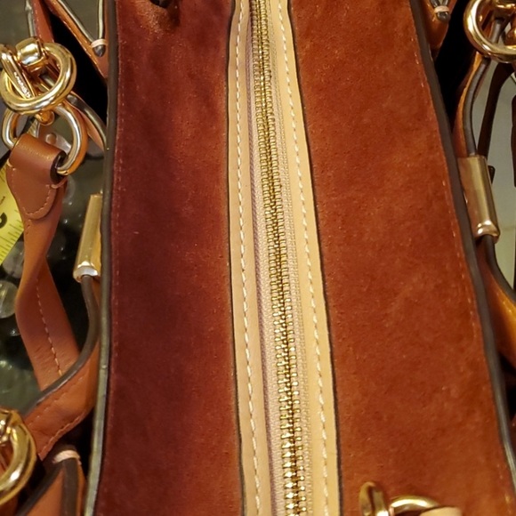 Coach Leather Suede Dreamer Saddle Shoulder Bag - Picture 6 of 12